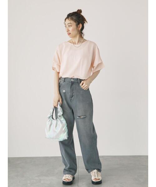 Lugnoncure（ルノンキュール）の「ギャザーマルシェバッグ（ハンドバッグ・レディース・シルバー/ブラック・F）」の4枚目の写真