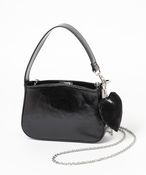 Me%（ミィパーセント）の「ハートチャーム付きポーチショルダー 126855（ショルダーバッグ・レディース・シルバー/ブラック・FREE）」の22枚目の写真