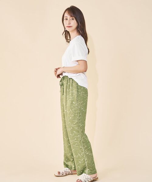 STRATA（エストラータ）の「マーブルドロストパンツ（その他パンツ・レディース・ブラック/パープル/グリーン・ONE SIZE）」の4枚目の写真