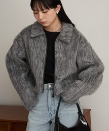 シャギークロップドルーズブルゾン