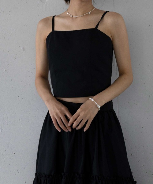 SETUP7（セットアップセブン）の「【SETUP7】Camisole bustire　キャミソールビスチェ（キャミソール・レディース・ホワイト/ブラウン/ブラック/チャコールグレー・FREE）」の21枚目の写真