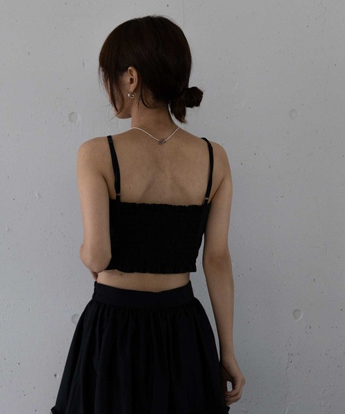 SETUP7（セットアップセブン）の「【SETUP7】Camisole bustire　キャミソールビスチェ（キャミソール・レディース・ホワイト/ブラウン/ブラック/チャコールグレー・FREE）」の19枚目の写真