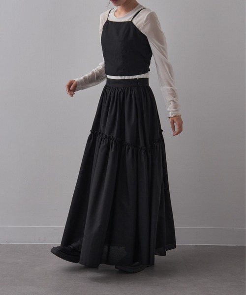 SETUP7（セットアップセブン）の「【SETUP7】Camisole bustire　キャミソールビスチェ（キャミソール・レディース・ホワイト/ブラウン/ブラック/チャコールグレー・FREE）」の8枚目の写真