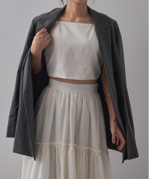 SETUP7（セットアップセブン）の「【SETUP7】Camisole bustire　キャミソールビスチェ（キャミソール・レディース・ホワイト/ブラウン/ブラック/チャコールグレー・FREE）」の16枚目の写真