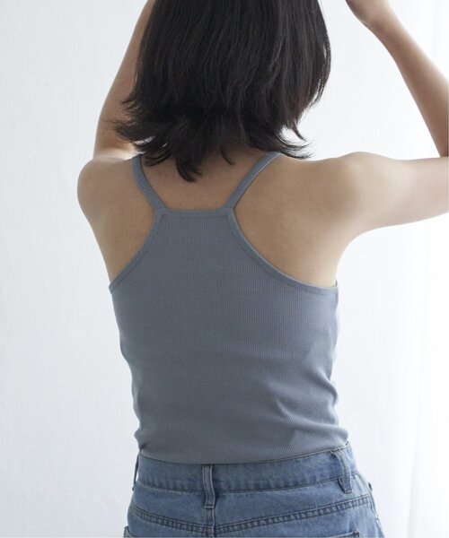 VENCEEXCHANGE（ヴァンスエクスチェンジ）の「テレコカップ付きキャミソール（タンクトップ・レディース・オフホワイト/ブルー・FREE）」の5枚目の写真