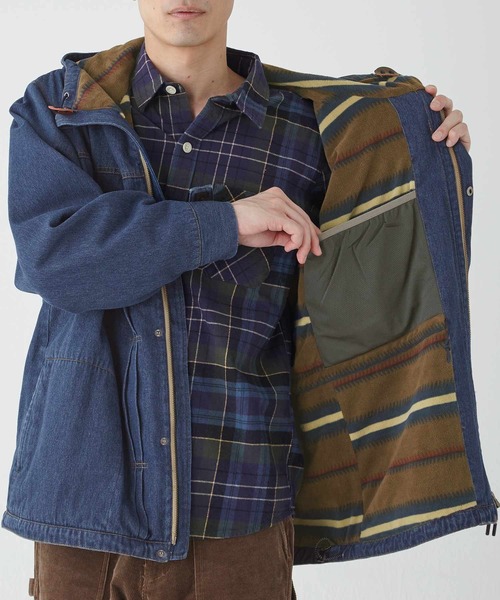 KRIFF MAYER（クリフメイヤー）の「デニムマウンテンジャケット（デニムジャケット・メンズ・ダークブルー/ライトブルー/チャコール・LARGE/MEDIUM/X-LARGE）」の9枚目の写真