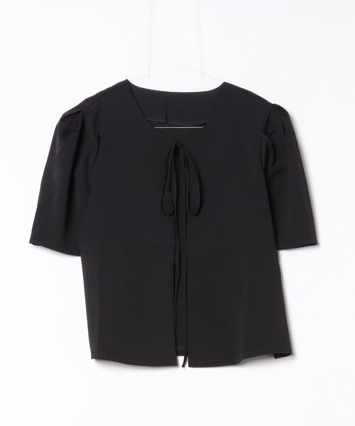 gossip!ロサンゼルス(ゴシップロサンゼルス)の「ストリングアクセントハーフスリーブジャケット(テーラードジャケット・レディース・オフホワイト/ブラック・FREE)」の9枚目の写真