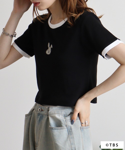 *PATOU*ジャージー素材 クロップドTシャツ 2色展開 PATOU(パトゥ)｜PATOU カラークロップドTシャツ/ホワイト の通販