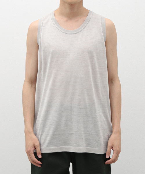 EDIFICE（エディフィス）の「シルク タンクトップ（タンクトップ・メンズ・レッド/グレー/ブラック・LARGE/MEDIUM）」の5枚目の写真