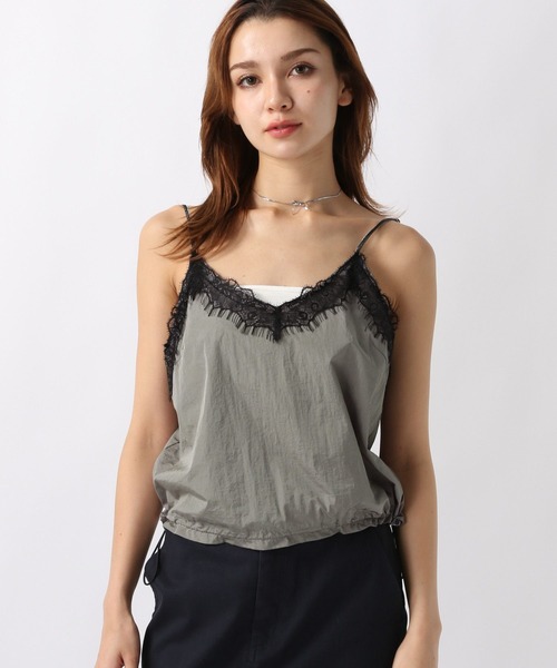 FOREVER 21（フォーエバー トゥエンティーワン）の「【2024SS】レースドッキングナイロンキャミ（キャミソール・レディース・グレー/ピンク・FREE）」の14枚目の写真