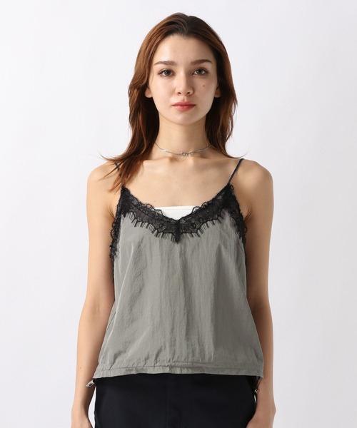FOREVER 21（フォーエバー トゥエンティーワン）の「【2024SS】レースドッキングナイロンキャミ（キャミソール・レディース・グレー/ピンク・FREE）」の15枚目の写真
