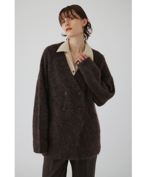 RIM.ARK（リムアーク）の「Double breasted knit C/D ダブルブレストニットカーディガン（カーディガン/ボレロ・レディース・ブラウン/ブルー/チャコールグレー・FREE）」の18枚目の写真