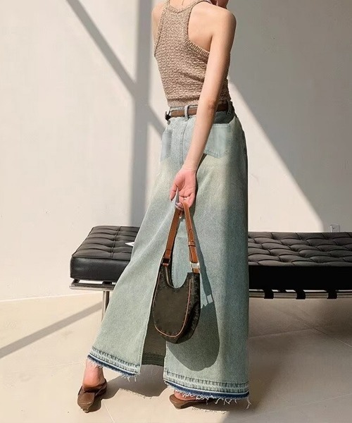 Miniministore(ミニミニストア)の「カットオフデザインデニムスカート 韓国風(デニムスカート・レディース・サックスブルー・S/M/L/XL)」の9枚目の写真
