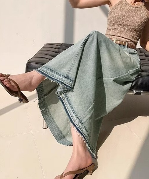 Miniministore(ミニミニストア)の「カットオフデザインデニムスカート 韓国風(デニムスカート・レディース・サックスブルー・S/M/L/XL)」の10枚目の写真