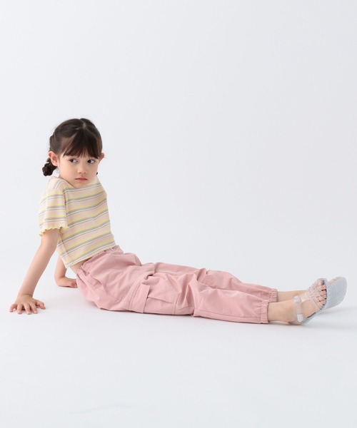 セール】[ウエストサイズ調整可] ワイドカーゴパンツ(KIDS