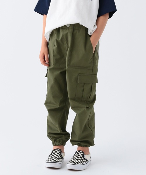 BAYFLOW（ベイフロー）の「[ウエストサイズ調整可] ワイドカーゴパンツ(KIDS）（カーゴパンツ・キッズ・ブルー/カーキ/ブラック/ピンク・130cm/120cm/110cm/150cm/140cm）」の18枚目の写真