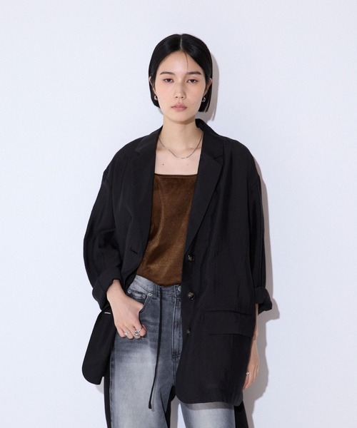 JEANASIS（ジーナシス）の「ショルダースナップベロアタンク/142595（タンクトップ・レディース・ネイビー/ブラウン/ブルー/ブラウン系その他/グレー系その他・FREE）」の9枚目の写真