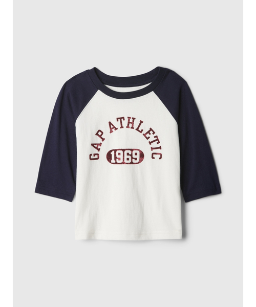 AGEロゴラグランTシャツ セール】babyGap GAP ATHLETICロゴ ラグランTシャツ（Tシャツ