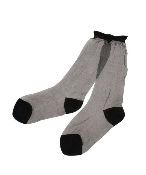 EATME（イートミー）の「シアーソックス（ソックス/靴下・レディース・ブラック/オフホワイト・FREE）」の12枚目の写真