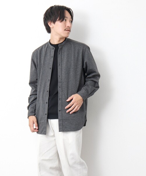 NOLLEY’S（ノーリーズ）の「ハイゲージ イージーバンドカラーシャツ（シャツ/ブラウス・メンズ・ネイビー/ホワイト系その他/グレー・XL/L/M/S）」の18枚目の写真