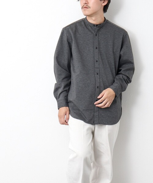 NOLLEY’S（ノーリーズ）の「ハイゲージ イージーバンドカラーシャツ（シャツ/ブラウス・メンズ・ネイビー/ホワイト系その他/グレー・XL/L/M/S）」の13枚目の写真