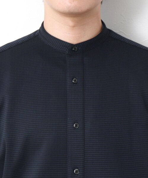 NOLLEY’S（ノーリーズ）の「ハイゲージ イージーバンドカラーシャツ（シャツ/ブラウス・メンズ・ネイビー/ホワイト系その他/グレー・XL/L/M/S）」の8枚目の写真