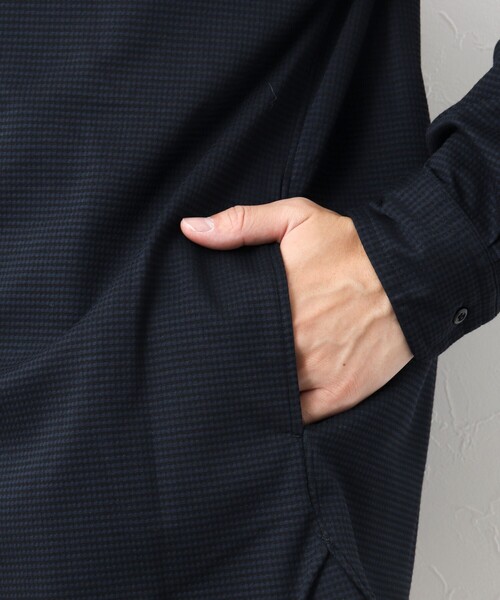 NOLLEY’S（ノーリーズ）の「ハイゲージ イージーバンドカラーシャツ（シャツ/ブラウス・メンズ・ネイビー/ホワイト系その他/グレー・XL/L/M/S）」の9枚目の写真