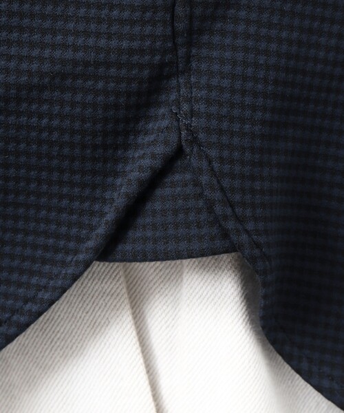 NOLLEY’S（ノーリーズ）の「ハイゲージ イージーバンドカラーシャツ（シャツ/ブラウス・メンズ・ネイビー/ホワイト系その他/グレー・XL/L/M/S）」の4枚目の写真