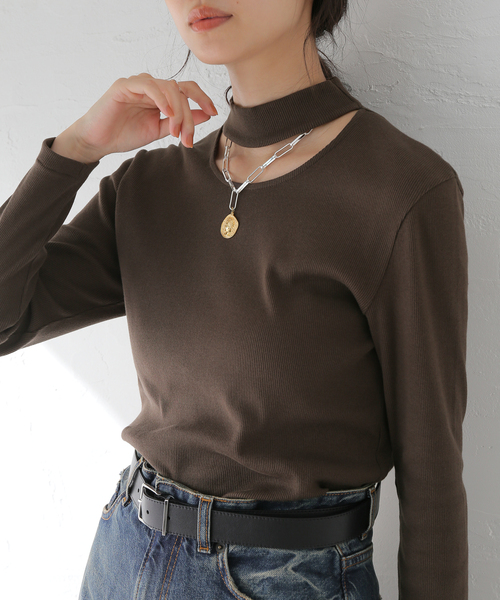 【セール】テレコチョーカープルオーバー(Tシャツ/カットソー)|journal standard L'essage(ジャーナルスタンダードレサージュ) 【セール】テレコチョーカープルオーバー(Tシャツ/カットソー)|journal standard L'essage(ジャーナルスタンダードレサージュ)