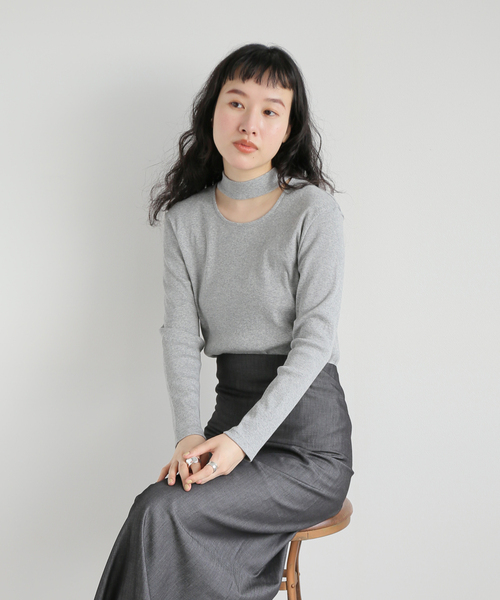 【セール】テレコチョーカープルオーバー(Tシャツ/カットソー)|journal standard L'essage(ジャーナルスタンダードレサージュ) 【セール】テレコチョーカープルオーバー(Tシャツ/カットソー)|journal standard L'essage(ジャーナルスタンダードレサージュ)