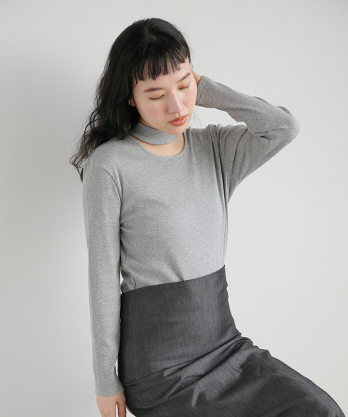 【セール】テレコチョーカープルオーバー(Tシャツ/カットソー)|journal standard L'essage(ジャーナルスタンダードレサージュ) 【セール】テレコチョーカープルオーバー(Tシャツ/カットソー)|journal standard L'essage(ジャーナルスタンダードレサージュ)