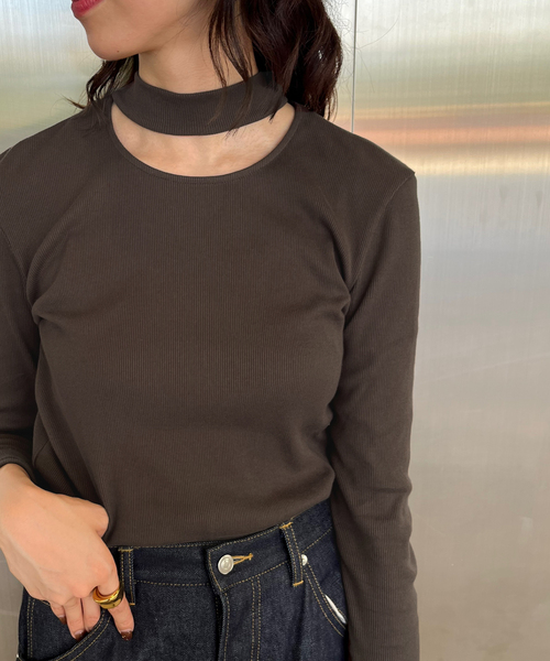 【セール】テレコチョーカープルオーバー(Tシャツ/カットソー)|journal standard L'essage(ジャーナルスタンダードレサージュ) 【セール】テレコチョーカープルオーバー(Tシャツ/カットソー)|journal standard L'essage(ジャーナルスタンダードレサージュ)