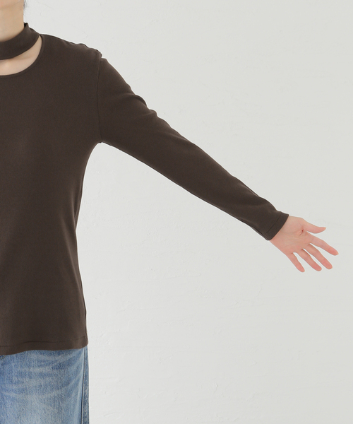 【セール】テレコチョーカープルオーバー(Tシャツ/カットソー)|journal standard L'essage(ジャーナルスタンダードレサージュ) 【セール】テレコチョーカープルオーバー(Tシャツ/カットソー)|journal standard L'essage(ジャーナルスタンダードレサージュ)