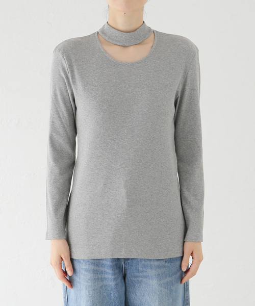 【セール】テレコチョーカープルオーバー(Tシャツ/カットソー)|journal standard L'essage(ジャーナルスタンダードレサージュ) 【セール】テレコチョーカープルオーバー(Tシャツ/カットソー)|journal standard L'essage(ジャーナルスタンダードレサージュ)