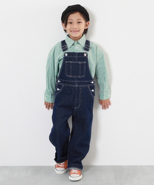 devirock（デビロック）の「デニム サロペット（サロペット/オーバーオール・キッズ・サックスブルー系1/ワンウォッシュ・100cm/110cm/120cm/130cm/140cm/150cm/160cm）」の9枚目の写真