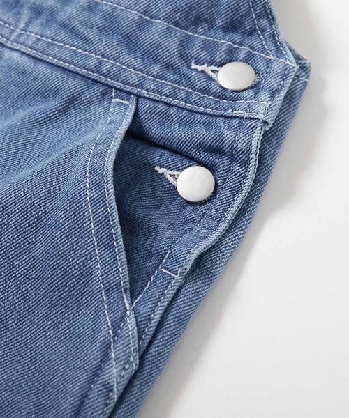 devirock（デビロック）の「デニム サロペット（サロペット/オーバーオール・キッズ・サックスブルー系1/ワンウォッシュ・100cm/110cm/120cm/130cm/140cm/150cm/160cm）」の15枚目の写真