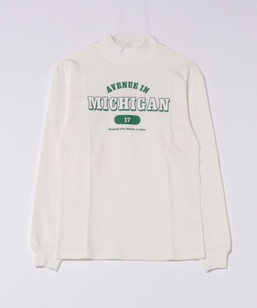 aimoha（アイモハ）の「セミハイネックプリントロンT（Tシャツ/カットソー・レディース・ホワイト/ライトグレー/グリーン/ダークグレー/ベージュ/ネイビー/グレー・SMALL/MEDIUM/LARGE/X-LARGE）」の13枚目の写真