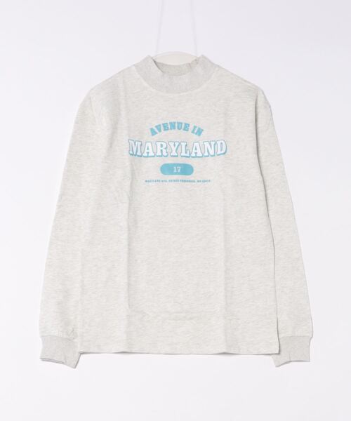 aimoha（アイモハ）の「セミハイネックプリントロンT（Tシャツ/カットソー・レディース・ホワイト/ライトグレー/グリーン/ダークグレー/ベージュ/ネイビー/グレー・SMALL/MEDIUM/LARGE/X-LARGE）」の14枚目の写真
