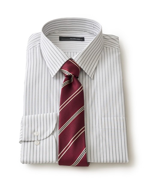 TETE HOMME(テットオム)の「アソート T/Cドレスシャツ / レギュラーカラービジネスシャツ(ビジネスシャツ・メンズ・ホワイト系4/ホワイト系2/ホワイト系5/ホワイト系1/ホワイト系3・X-LARGE/LARGE/MEDIUM)」の1枚目の写真