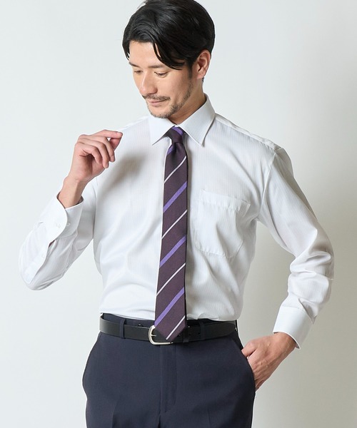TETE HOMME(テットオム)の「アソート T/Cドレスシャツ / レギュラーカラービジネスシャツ(ビジネスシャツ・メンズ・ホワイト系4/ホワイト系2/ホワイト系5/ホワイト系1/ホワイト系3・X-LARGE/LARGE/MEDIUM)」の12枚目の写真