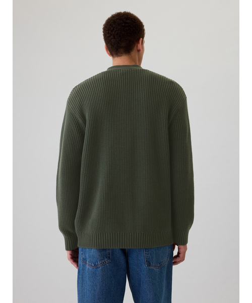 GAP(ギャップ)の「オーバーサイズ GAPロゴ カーディガン(カーディガン/ボレロ・メンズ・ブラック/グレー/ブルー/グリーン・XL/XS/L/M/S)」の6枚目の写真