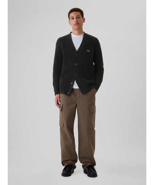 GAP(ギャップ)の「オーバーサイズ GAPロゴ カーディガン(カーディガン/ボレロ・メンズ・ブラック/グレー/ブルー/グリーン・XL/XS/L/M/S)」の9枚目の写真