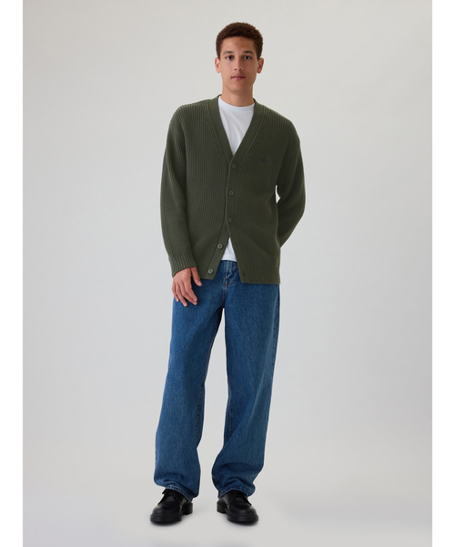 GAP(ギャップ)の「オーバーサイズ GAPロゴ カーディガン(カーディガン/ボレロ・メンズ・ブラック/グレー/ブルー/グリーン・XL/XS/L/M/S)」の12枚目の写真