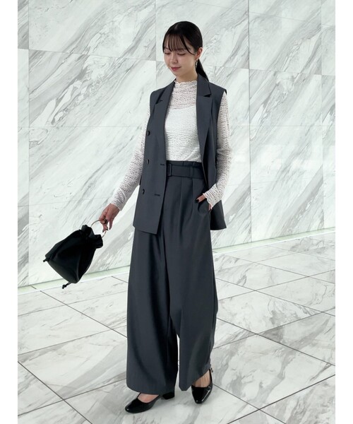 grove（グローブ）の「◆ダブルテーラードジレ（ベスト・レディース・チャコールグレー/ブラック・02/01/03）」の13枚目の写真