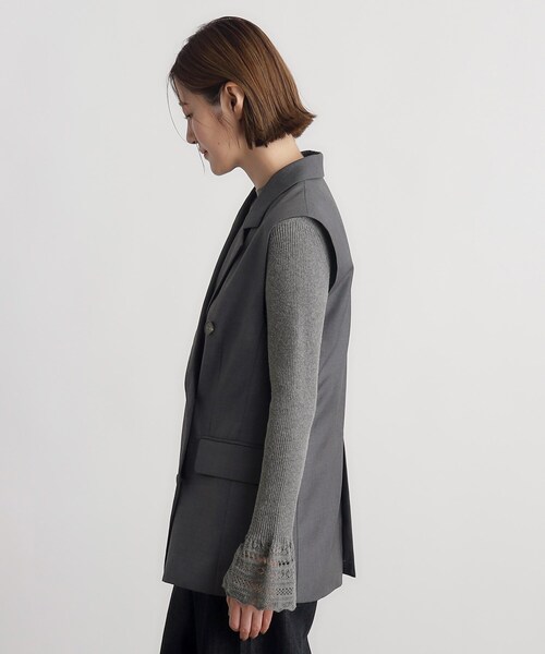 grove（グローブ）の「◆ダブルテーラードジレ（ベスト・レディース・チャコールグレー/ブラック・02/01/03）」の16枚目の写真