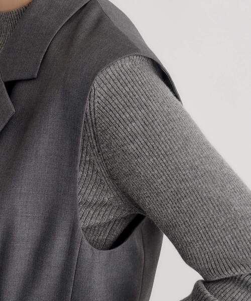 grove（グローブ）の「◆ダブルテーラードジレ（ベスト・レディース・チャコールグレー/ブラック・02/01/03）」の19枚目の写真