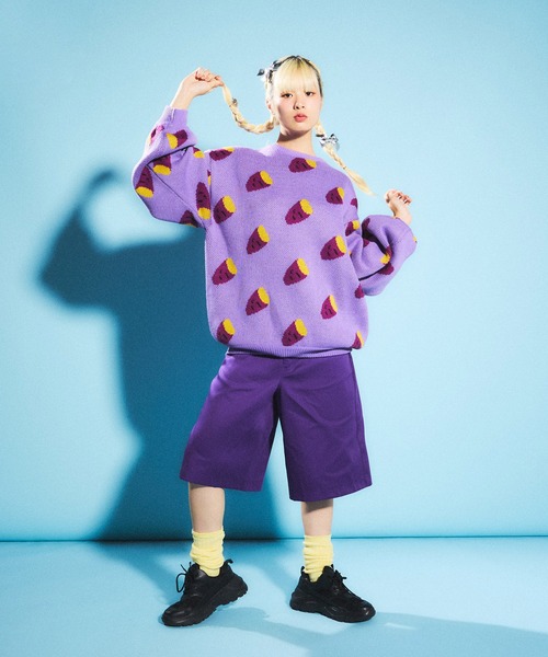 PUNYUS（プニュズ）の「スケーターハーフパンツ（その他パンツ・レディース・パープル/ブラック・1/2/4/3）」の18枚目の写真