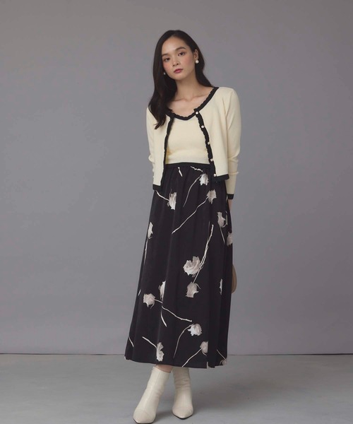 fifth（フィフス）の「モノトーンフラワープリントスカート（スカート・レディース・ブラック/アイボリー・M）」の11枚目の写真