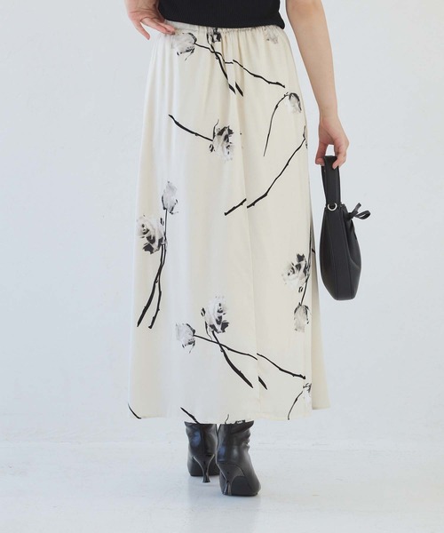 fifth（フィフス）の「モノトーンフラワープリントスカート（スカート・レディース・ブラック/アイボリー・M）」の14枚目の写真