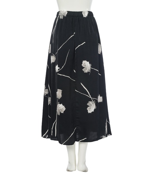 fifth（フィフス）の「モノトーンフラワープリントスカート（スカート・レディース・ブラック/アイボリー・M）」の5枚目の写真